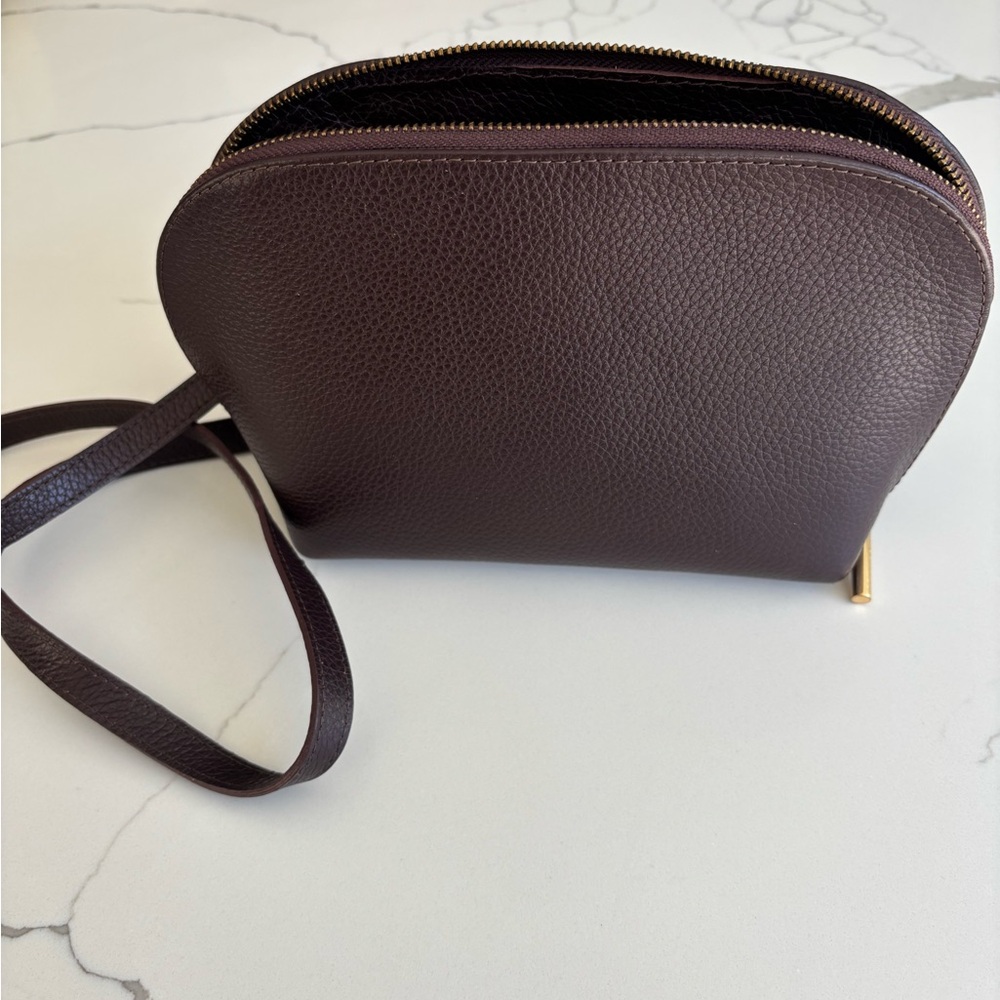 Cuyana Dark Brown Leather Crossbody Bag - Picture 6 of 8